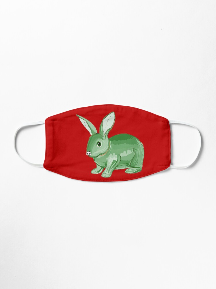 Alternate view of Green Bunny Mask
