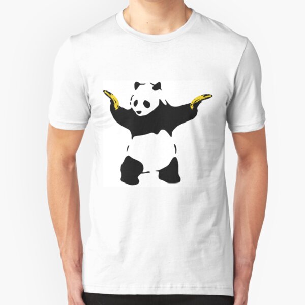 Bad Panda Stencil Slim Fit T-Shirt