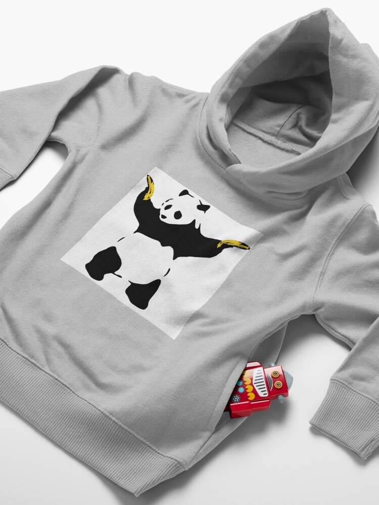 Alternate view of Bad Panda Stencil Toddler Pullover Hoodie