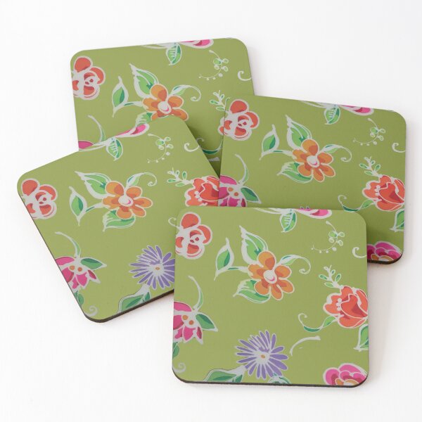 Item preview, Simple Batik Flowers designed and sold by Leslie Rogers Todder.