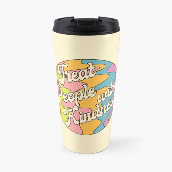 Groovy Treat 'Em With Kindness Design Travel Mug