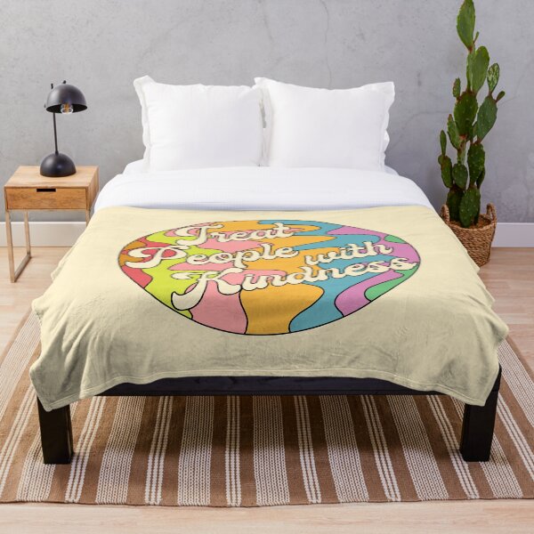 Groovy Treat 'Em With Kindness Design Throw Blanket
