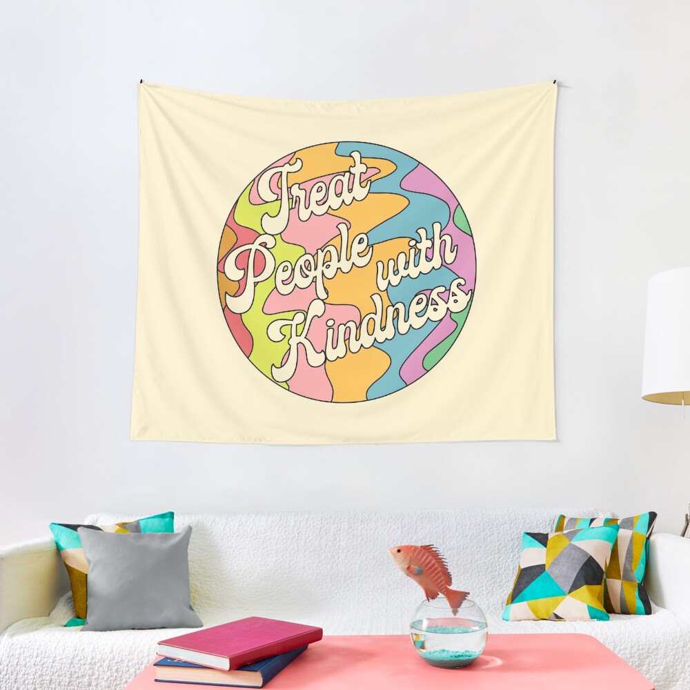 Groovy Treat 'Em With Kindness Design Tapestry