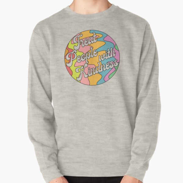 Groovy Treat 'Em With Kindness Design Pullover Sweatshirt