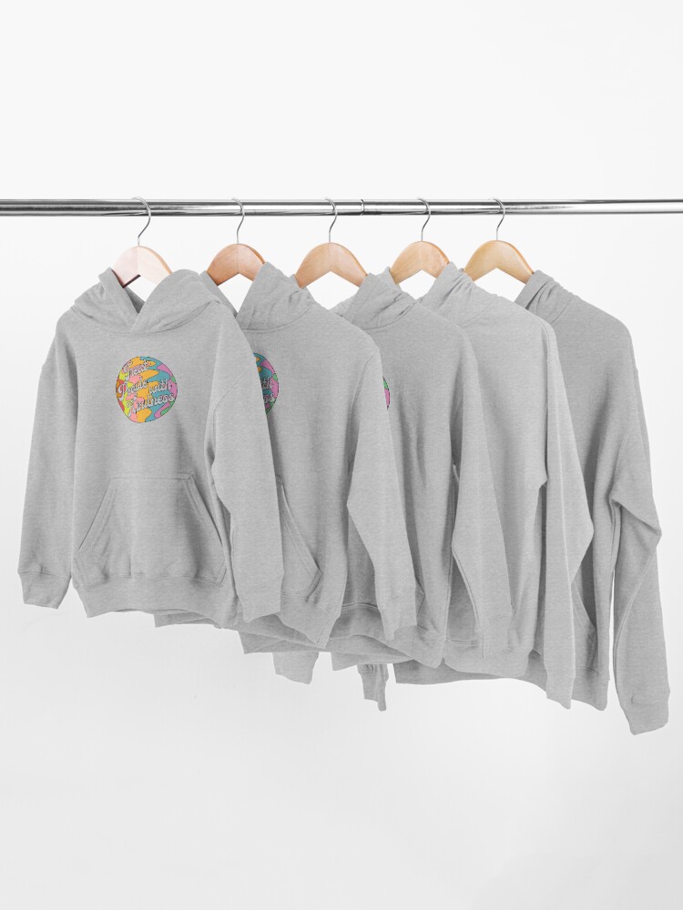 Alternate view of Groovy Treat 'Em With Kindness Design Kids Pullover Hoodie