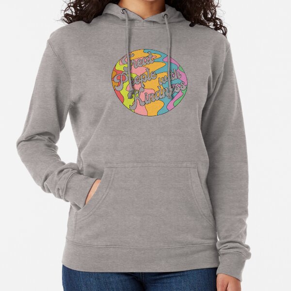 Groovy Treat 'Em With Kindness Design Sudadera ligera con capucha