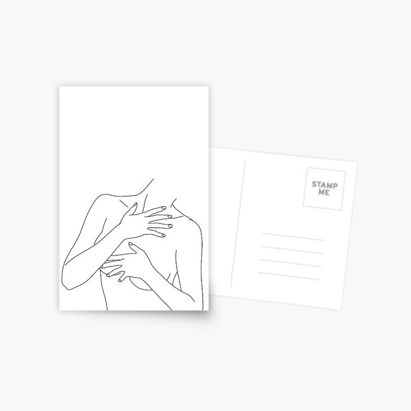 Nude figure illustration - Ellen Postcard