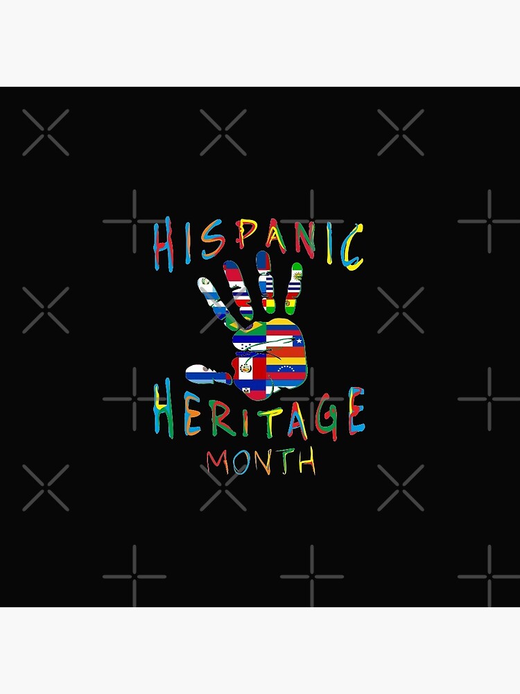 Hispanic Heritage Month Hand All Countries Flags Pin For Sale By Alenaz Redbubble 1531