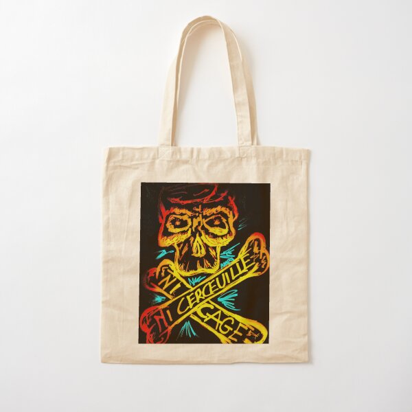 FRENCH PUNK NI CAGE NI CERCEUILLE Cotton Tote Bag