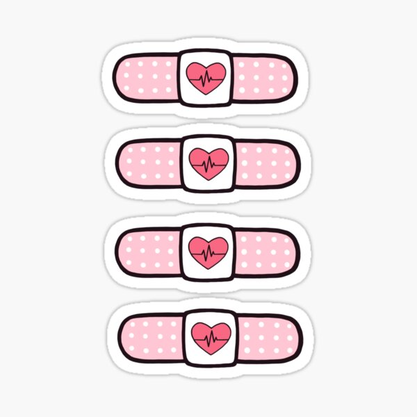 Heart for Health Bandaid (lovely pink) Sticker