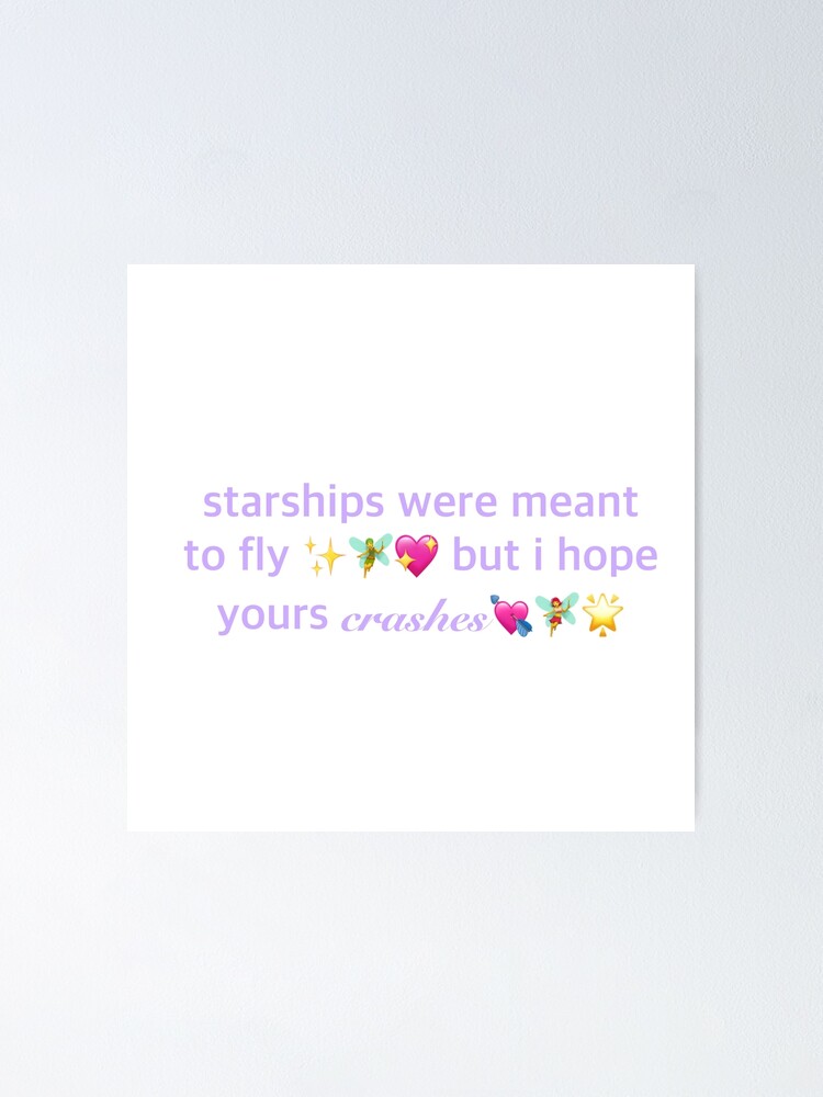 Starships Nicki Minaj Fairy Writing Poster By Goldenkiwisugar Redbubble - nicki minaj roblox clothes