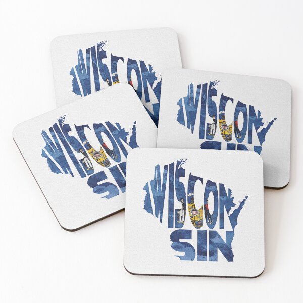 Item preview, Wisconsin Typographic Map Flag designed and sold by A Deniz Akerman.