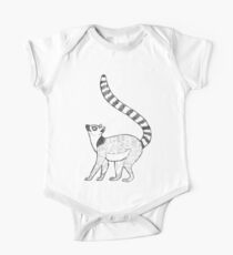 Ringtailed Lemur on Green One Piece - Short Sleeve