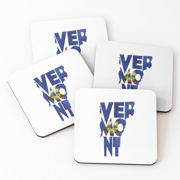 Item preview, Vermont Typographic Map Flag designed and sold by A Deniz Akerman.