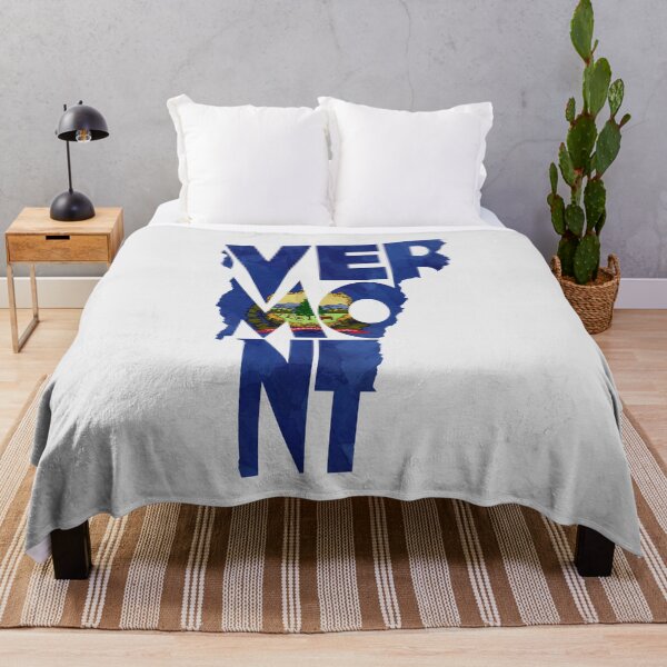 Item preview, Vermont Typographic Map Flag designed and sold by A Deniz Akerman.