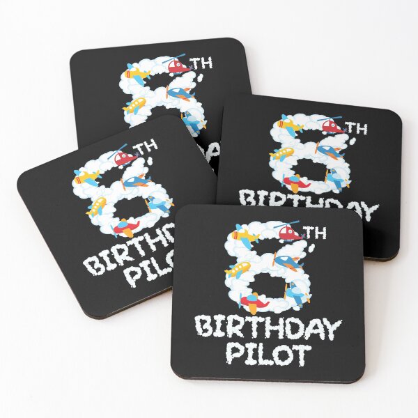 Item preview, 8th Birthday Pilot 8 Years Old Aviator Kid B-day Party graphic designed and sold by Grabitees.