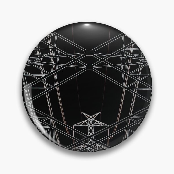 Item preview, Abstract high voltage transmission line against black sky designed and sold by Lukasz Szczepanski.