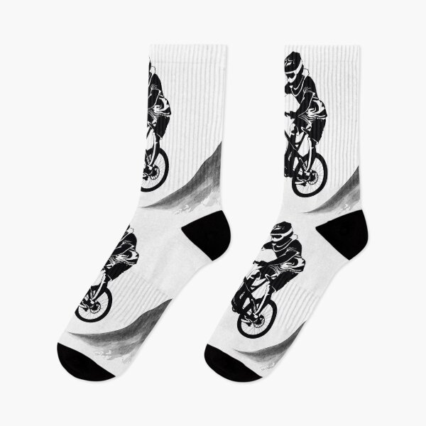 Item preview, Silhouette of a biker descending on a mountain bike designed and sold by Dobrydnev.