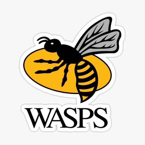 full colour Wasps vinyl sticker  large 