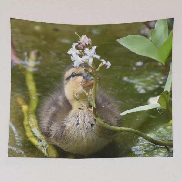 Item preview, Duckling Smelling the Flowers designed and sold by ReneeKennedy.