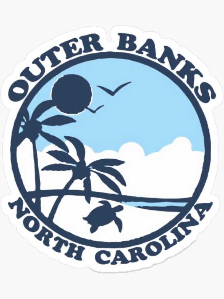 Outer Banks North Carolina Sticker For Sale By Maddiesartworks