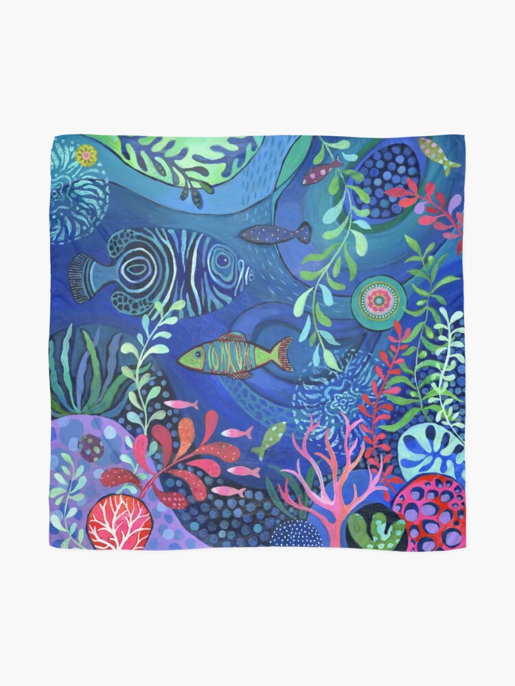 Alternate view of Undersea Garden Scarf