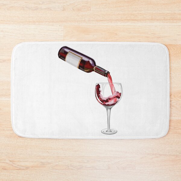 Item preview, Bottle and glass of wine designed and sold by Morphart.