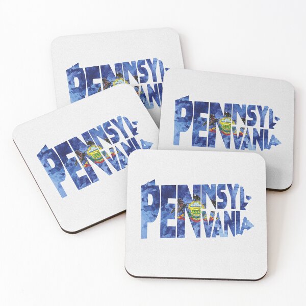 Item preview, Pennsylvania Typographic Map Flag designed and sold by A Deniz Akerman.