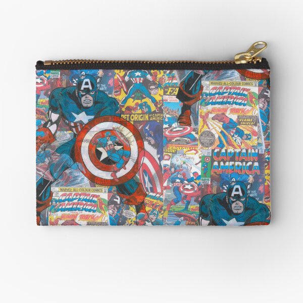Vintage Comic Capt America Zipper Pouch