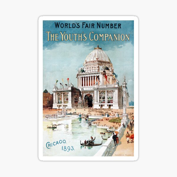 Vintage 1893 Chicago World's fair expo Sticker