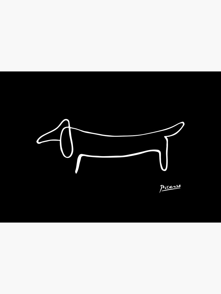 Pablo Picasso, Dachshund Dog, Lump Artwork, Animals Line Sketch, Prints, Posters, Bags, Tshirts, Men, Women, Kids by clothorama