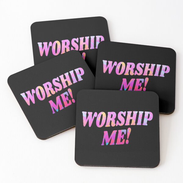 Item preview, Worship Me (Funny Inspirational and Motivational Quote • Vintage Groovy 70's Look) designed and sold by SassyClassyMe.