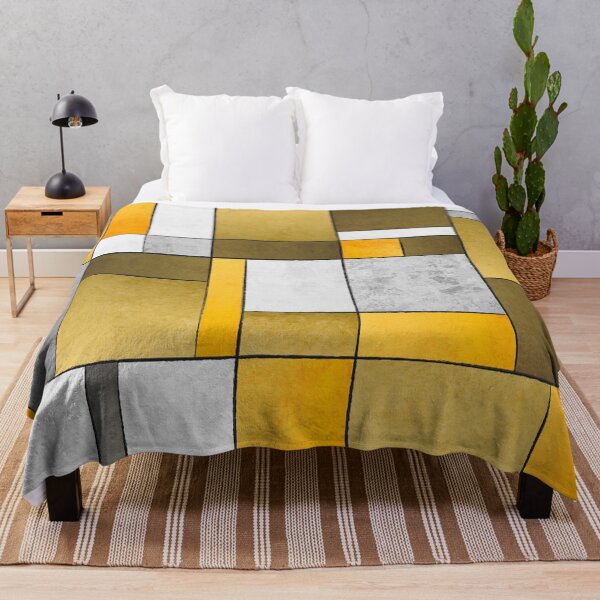 Item preview, Abstract Art Print - Gold, Yellow, Brown, Grey Color Composition designed and sold by ohaniki.