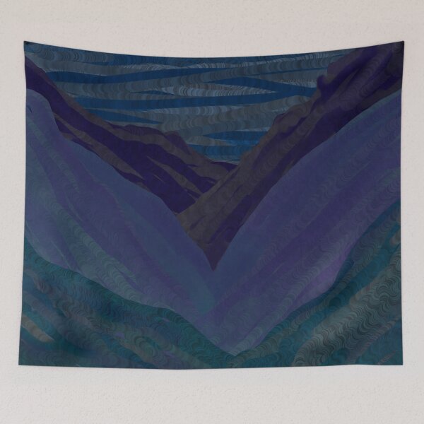 Item preview, Purple Mountain Canyon king size  designed and sold by SaltCitySage.
