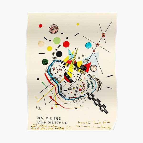 Wassily Kandinsky | "An die See und an die Sonne" (à la mer et au soleil) Poster