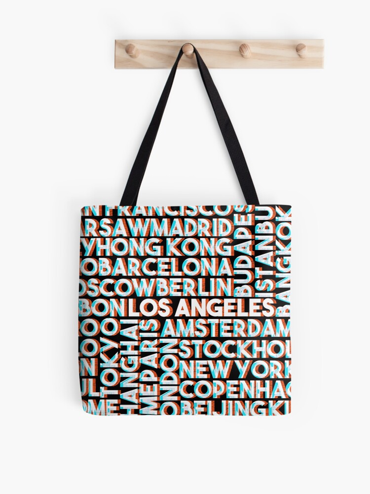 Tote bag outlet with city names