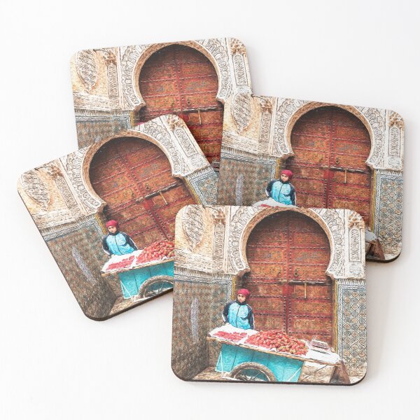 Item preview, Strawberries in the Medina, Morocco Oil Painting designed and sold by TRVLR Designs.