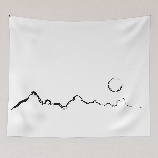 Item preview, White Mountain Line Art  designed and sold by MinimalStudio.