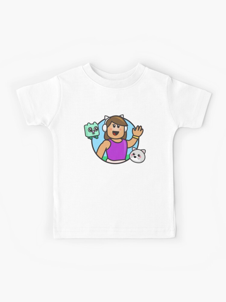 Gamer Girl With Headphones And Pets Kids T Shirt By Theresthisthing Redbubble - headphone t shirt for free roblox