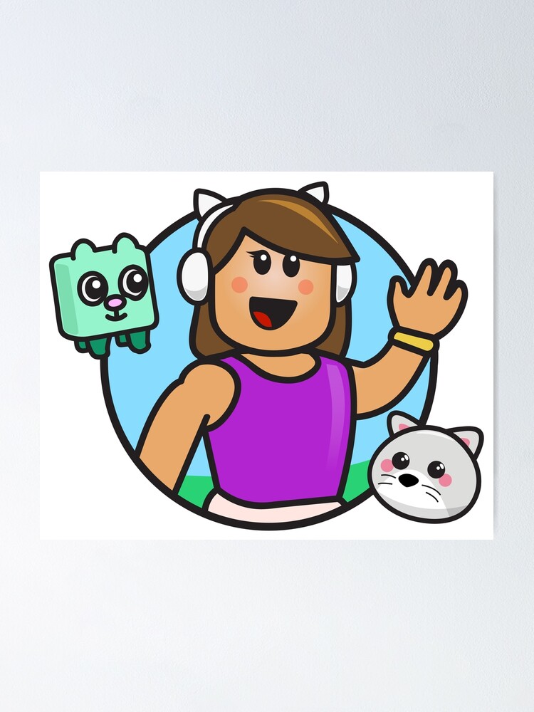 Gamer Girl With Headphones And Pets Poster By Theresthisthing Redbubble - headphones t shirt roblox