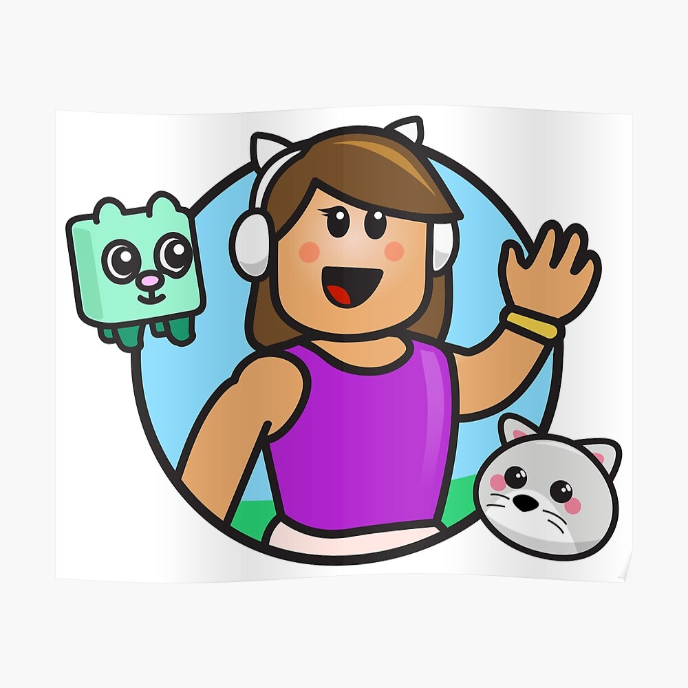 Gamer Girl With Headphones And Pets Sticker By Theresthisthing Redbubble - adopt me roblox gamer girl