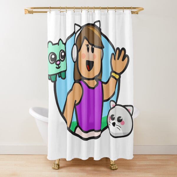 Roblox For Girl Shower Curtains Redbubble - su tart works at a factory roblox