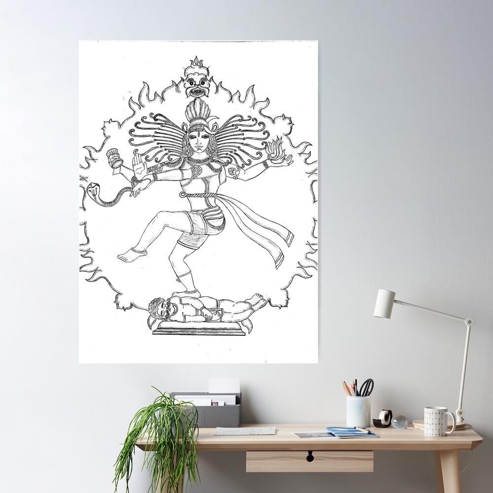 Nataraja Dance Minimalistic Boho Style Indian Homedecor , Dancing Shiva Art  Print , Abstract Shiv Shakti Hindu God Art , Yoga Meditation , - Etsy |  Nataraja, Boho art, God art