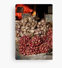 Onions and Garlic Canvas Print