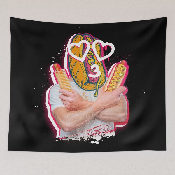 Item preview, Hot Dog Shredder / fast-food man / eating lover designed and sold by Svinil.
