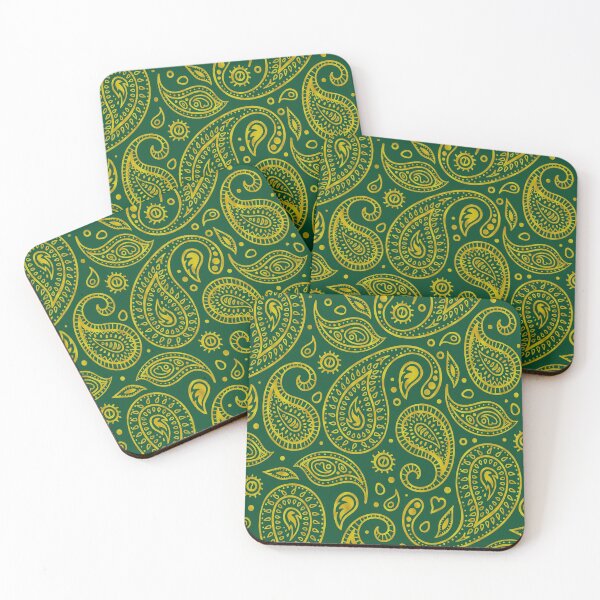 Item preview, Gold Paisley - Green designed and sold by graphicmeyou.