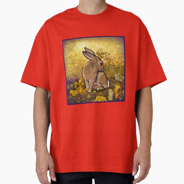 The Abundance Bunny -Money Rabbit Oversized T-Shirt
