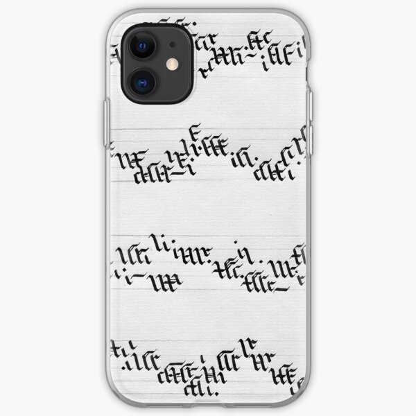 Blackletter Abstract Calligraphy - A Hidden Voice iPhone Soft Case