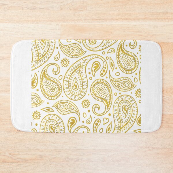 Item preview, Gold Paisley - White designed and sold by graphicmeyou.