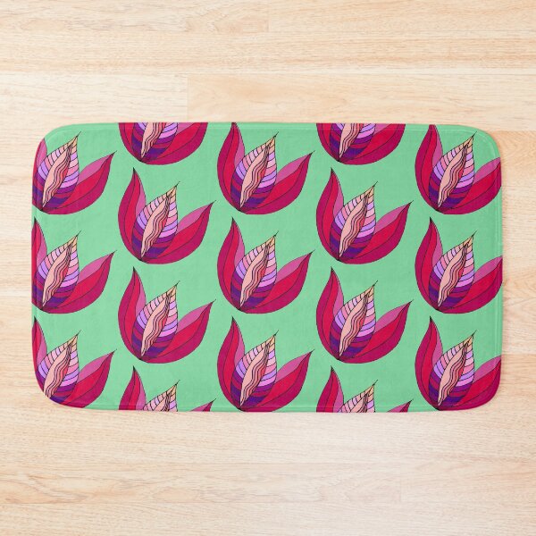 Item preview, Purple Tulip Pattern on Mint Green Background designed and sold by CarolineLembke.